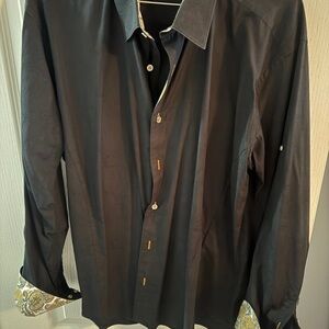 Jared Lang Black Casual Button Down Shirt
